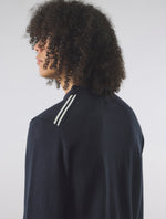 Navy Merino Blend Polo