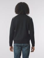 Black Merino Blend 1/4 Zip