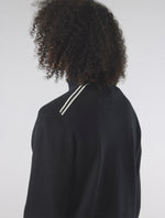 Black Merino Blend 1/4 Zip