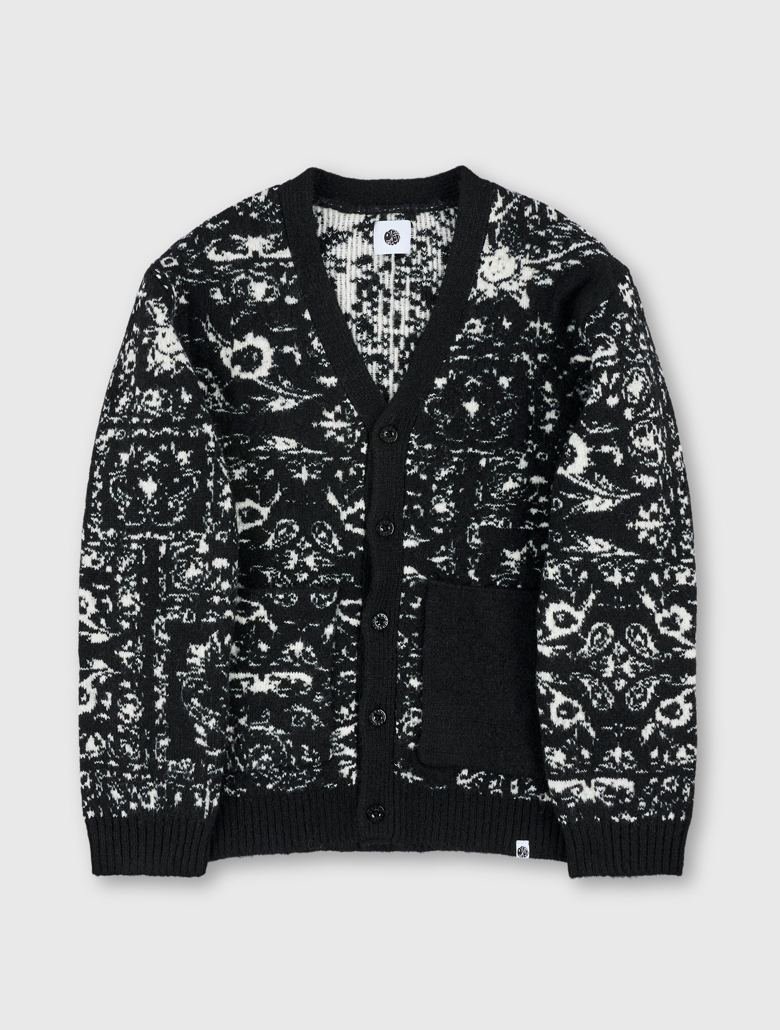 Pciris Cardigan Birch Stripes Black
