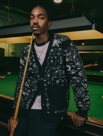 Black Patchwork Paisley Cardigan