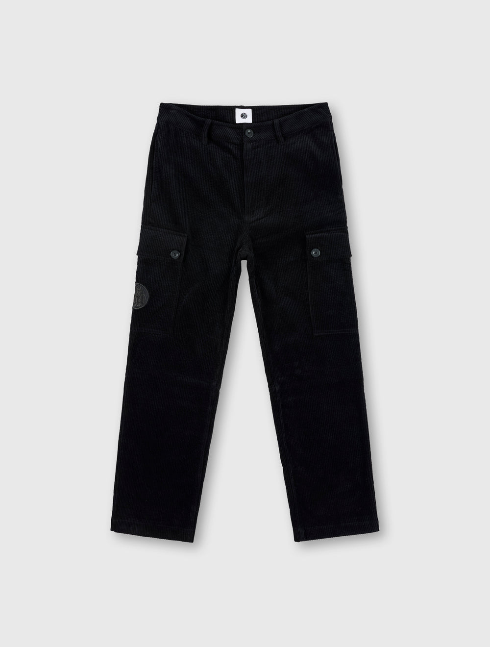 Black Dalmorton Cord Cargo Pants