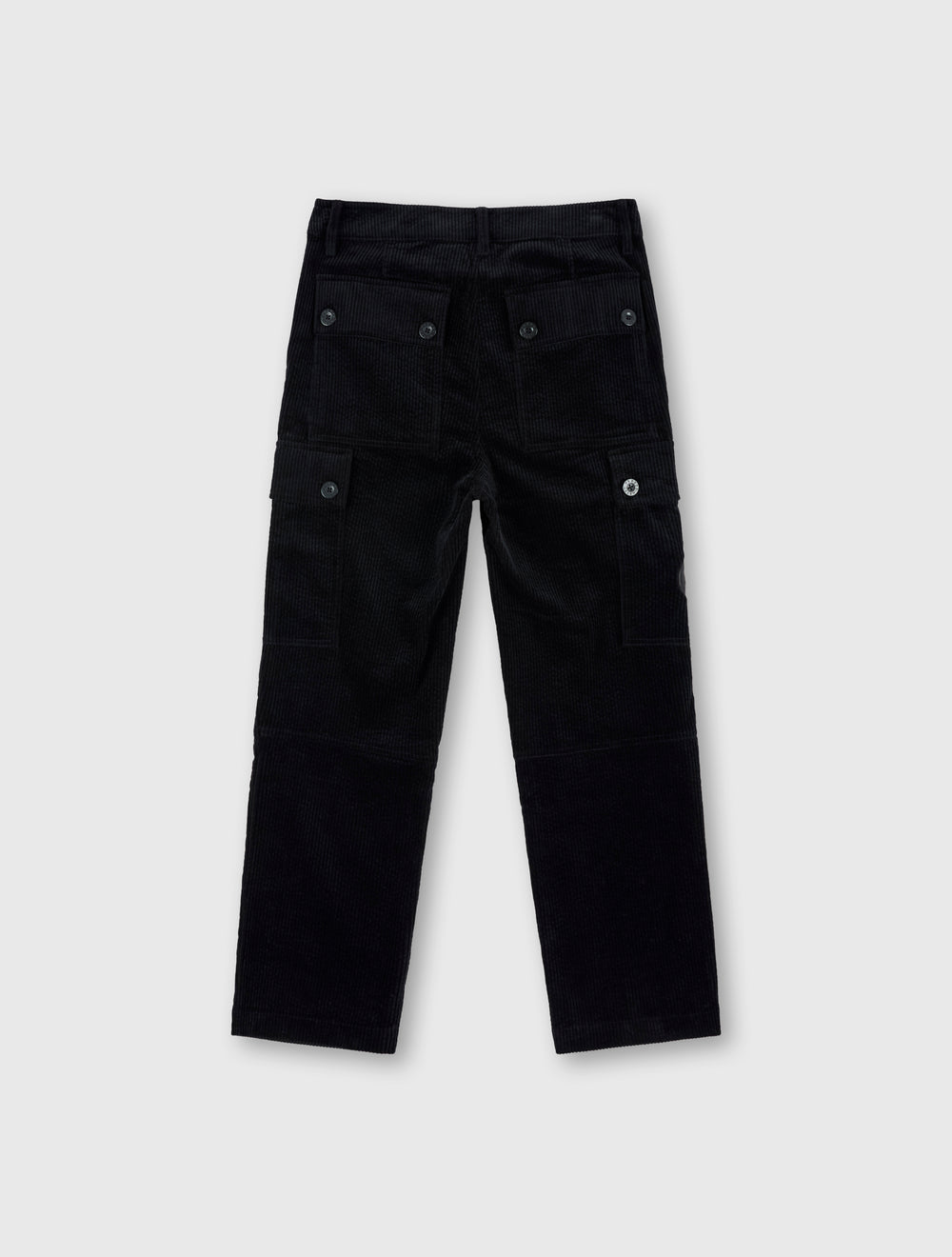 Black Dalmorton Cord Cargo Pants
