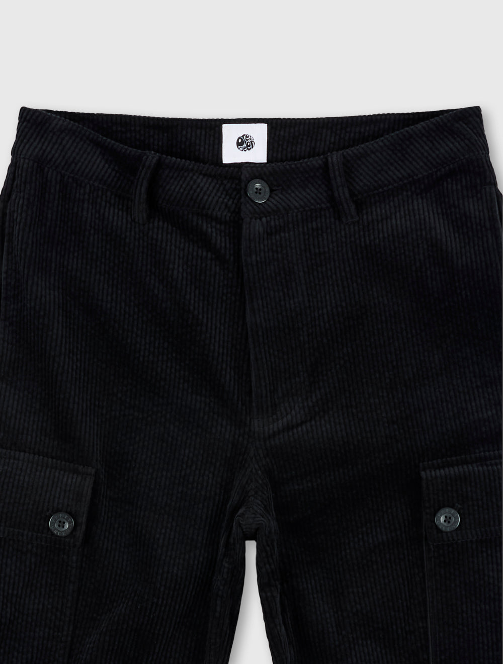 Black Dalmorton Cord Cargo Pants