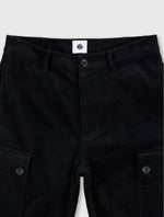 Black Dalmorton Cord Cargo Pants