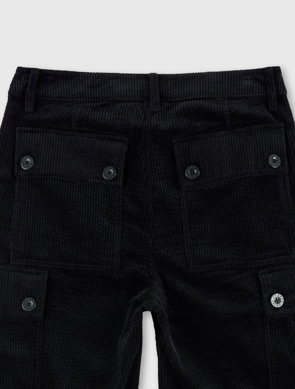Black Dalmorton Cord Cargo Pants