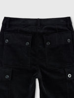 Black Dalmorton Cord Cargo Pants