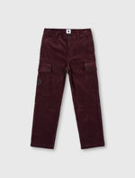 Burgundy Dalmorton Cord Cargo Pants