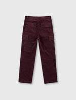 Burgundy Dalmorton Cord Cargo Pants
