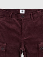 Burgundy Dalmorton Cord Cargo Pants