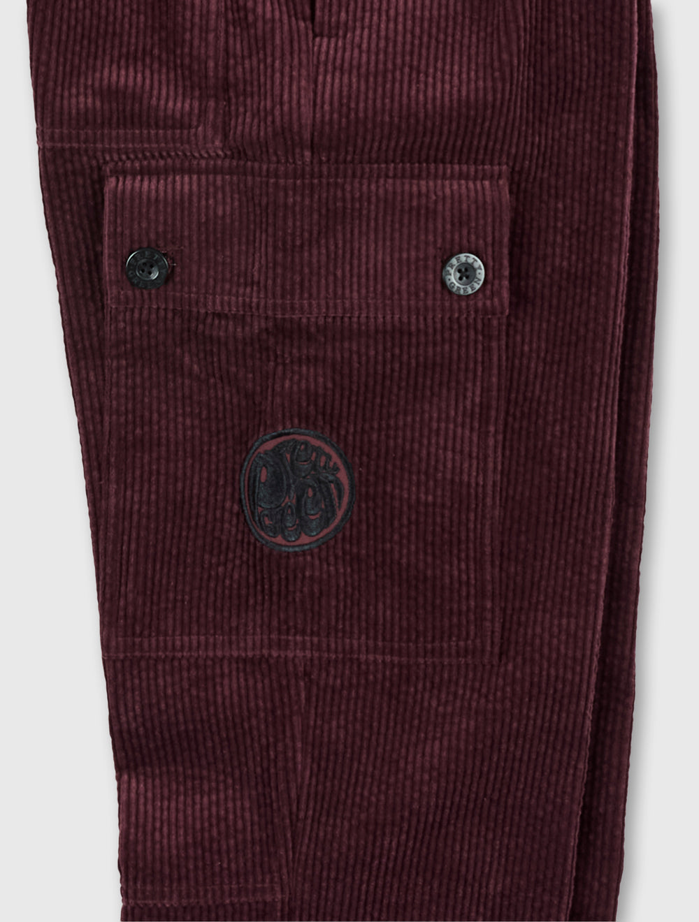 Burgundy Dalmorton Cord Cargo Pants