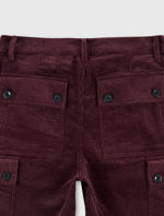 Burgundy Dalmorton Cord Cargo Pants