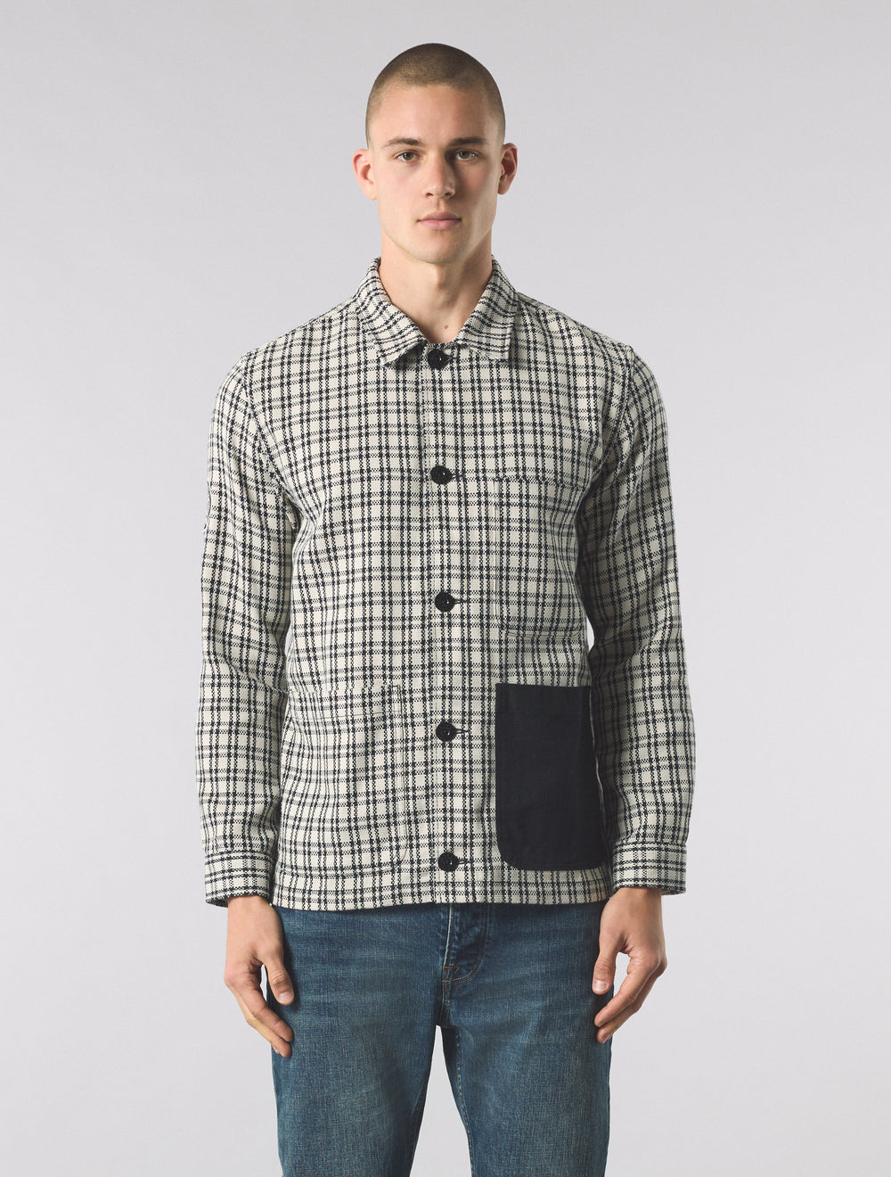 Stone Whitworth Check Overshirt