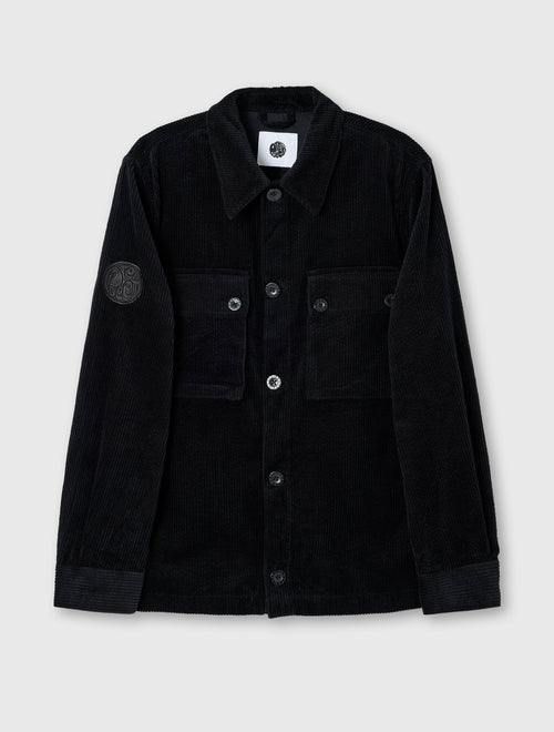 Black Dalmorton Cord Overshirt