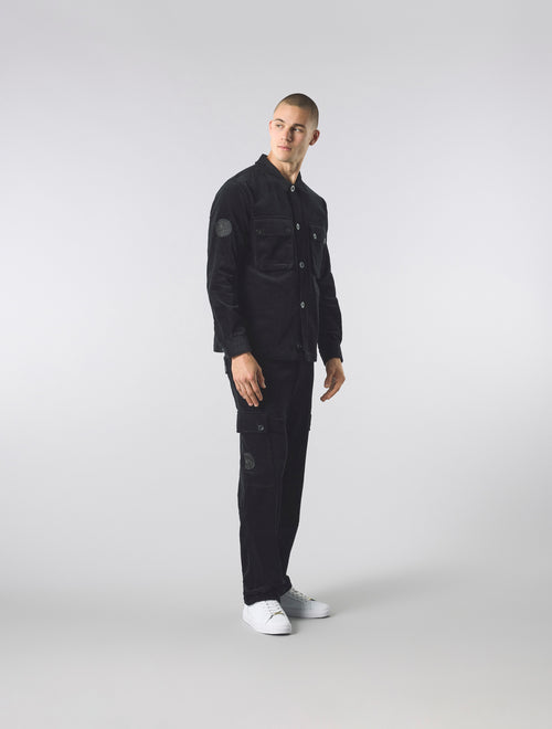 Black Dalmorton Cord Overshirt