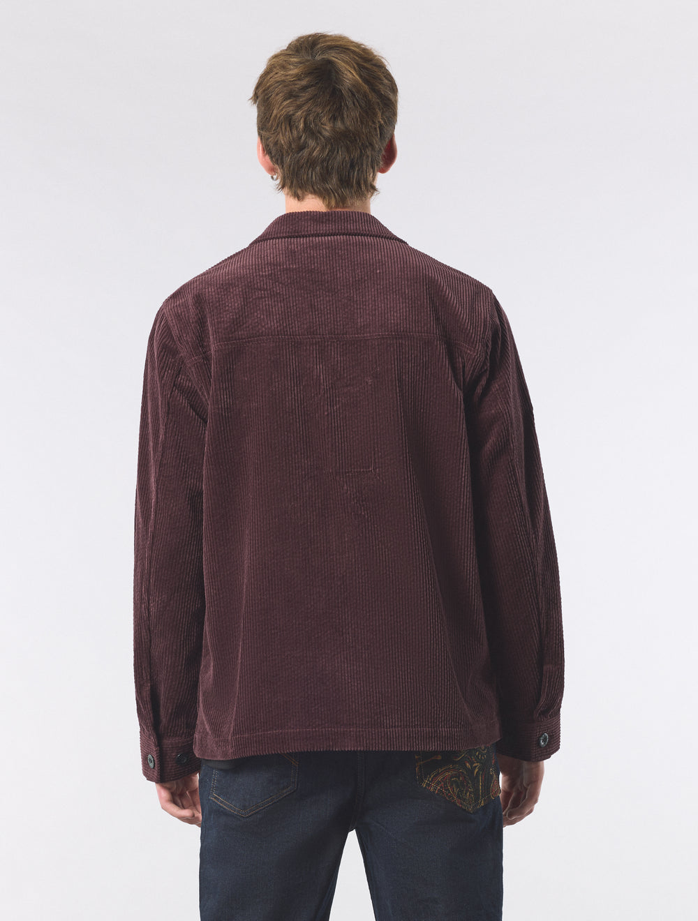 Burgundy Dalmorton Cord Overshirt
