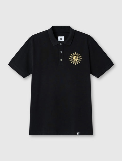 Black Parthian Motif Polo