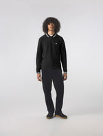 Black Garswood Long Sleeve Zip Polo