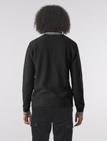 Black Garswood Long Sleeve Zip Polo