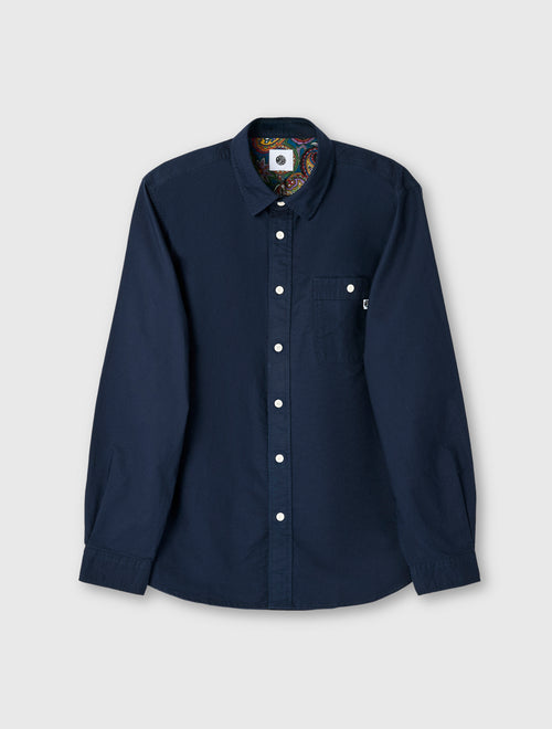 Navy House Paisley Oxford Shirt