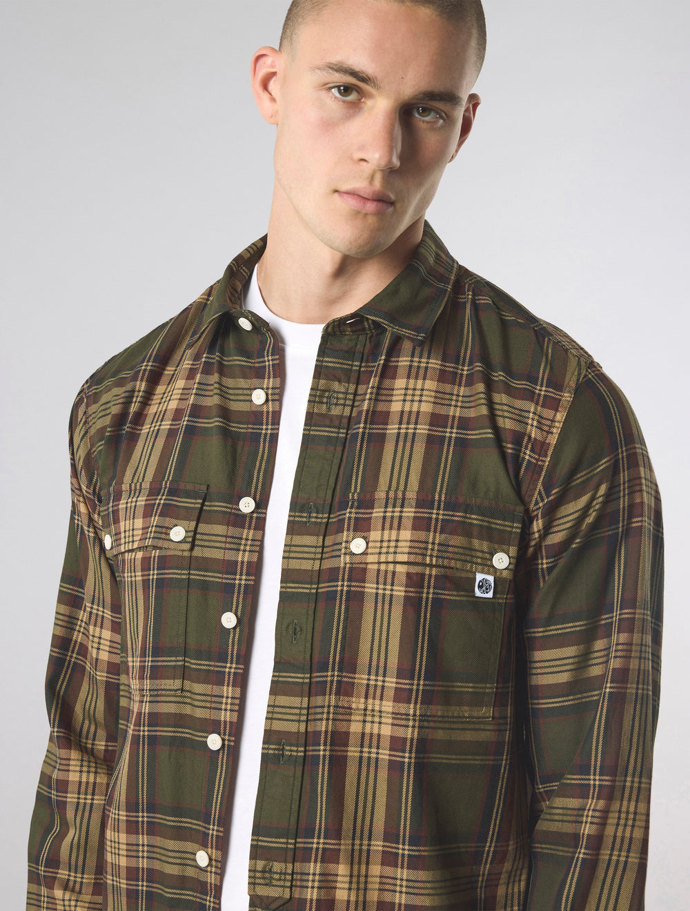 Khaki Oldham Check Shirt