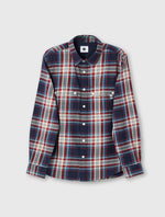 Navy Oldham Check Shirt