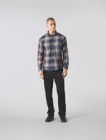 Navy Oldham Check Shirt
