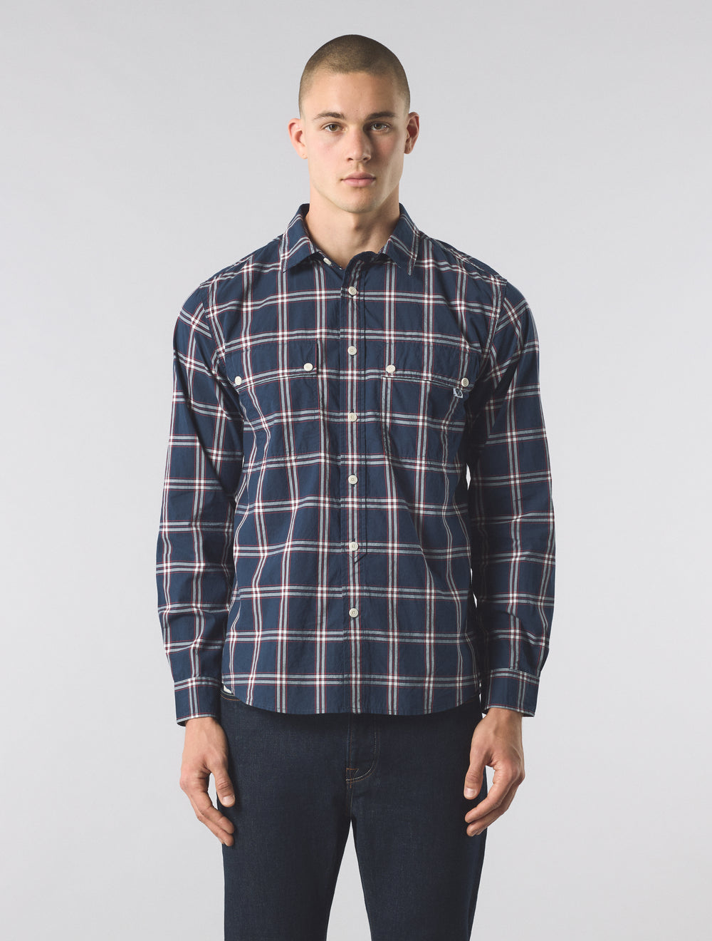 Navy Willowbank Check Shirt