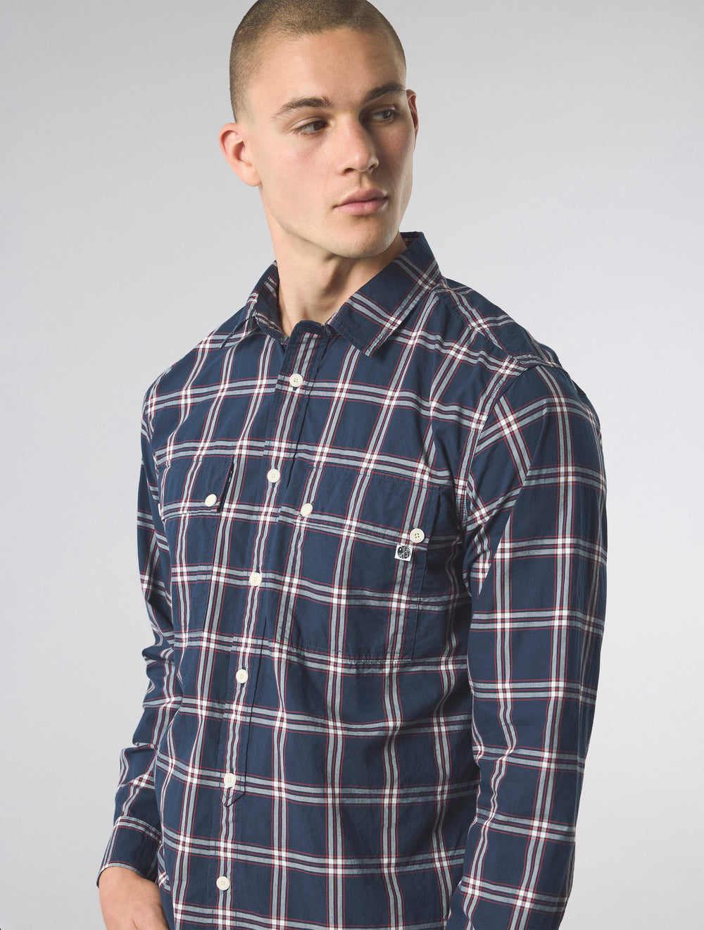 Navy Willowbank Check Shirt