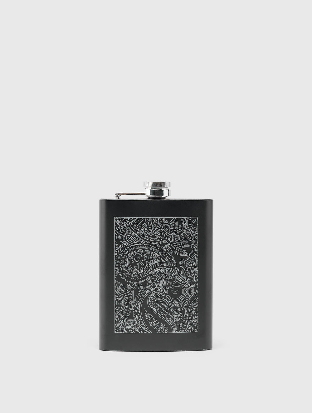 Black Paisley Hip Flask