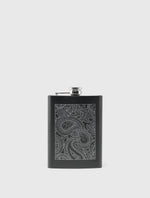 Black Paisley Hip Flask