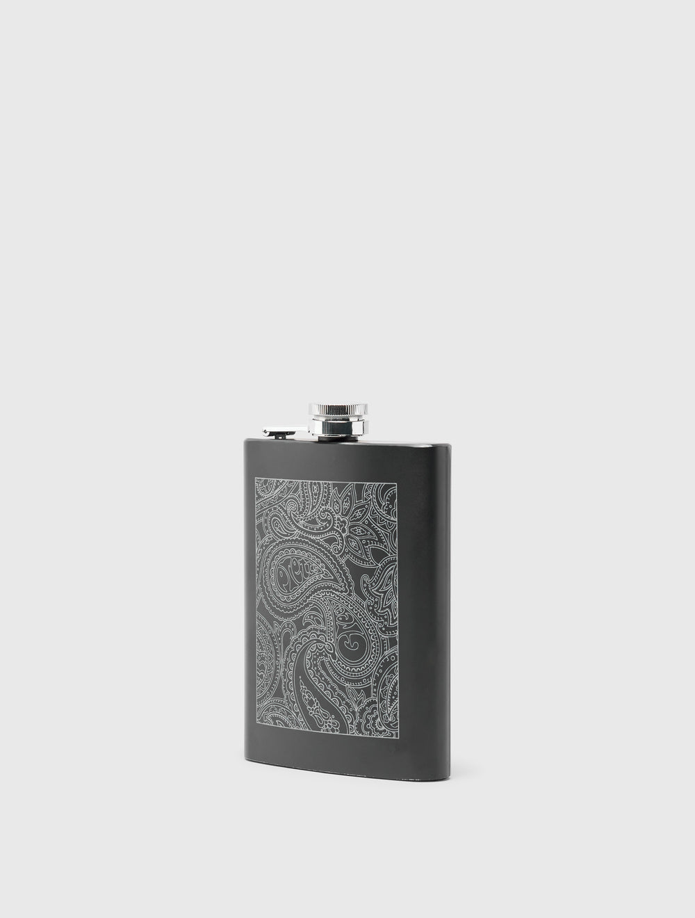 Black Paisley Hip Flask