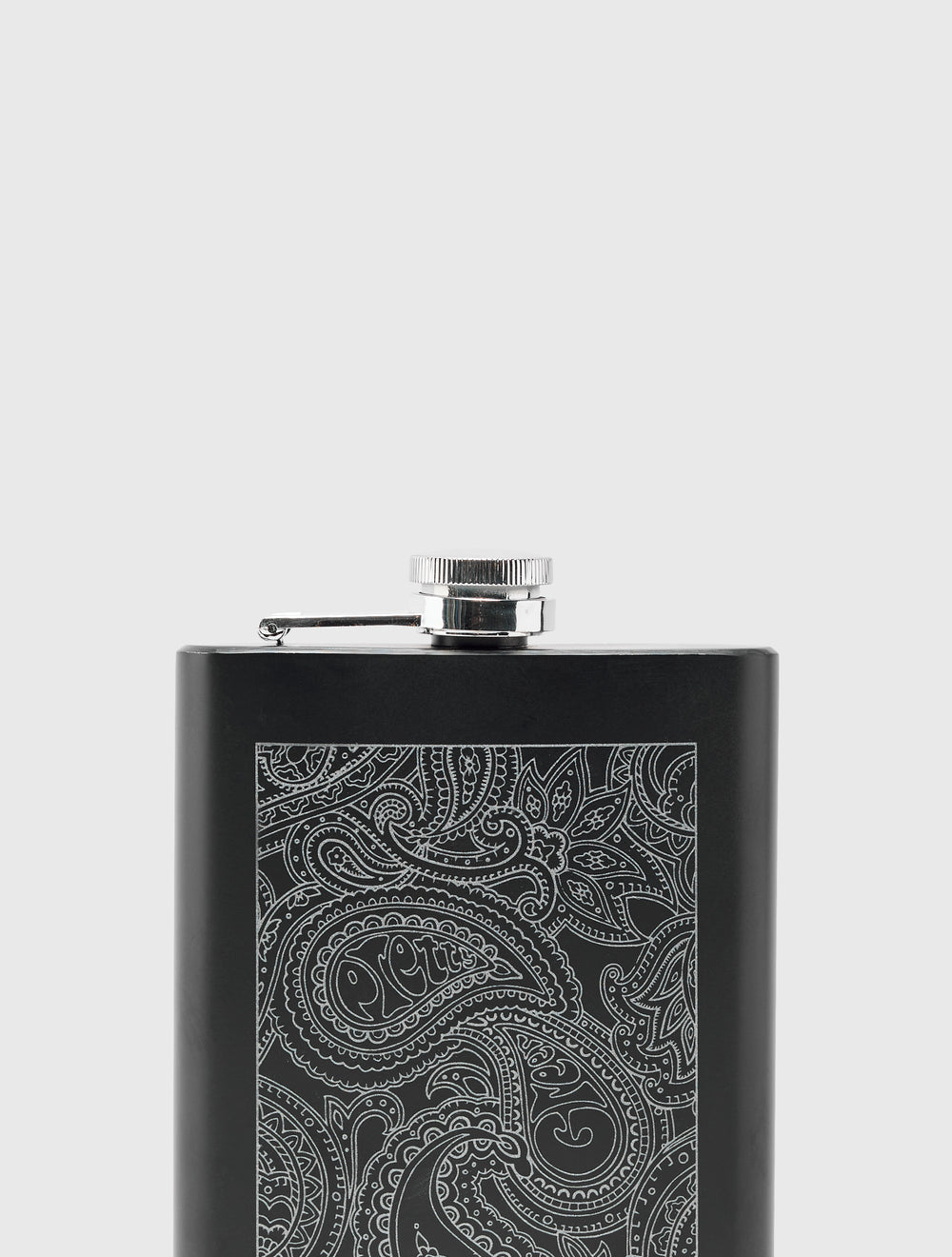 Black Paisley Hip Flask