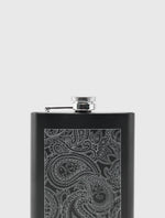 Black Paisley Hip Flask