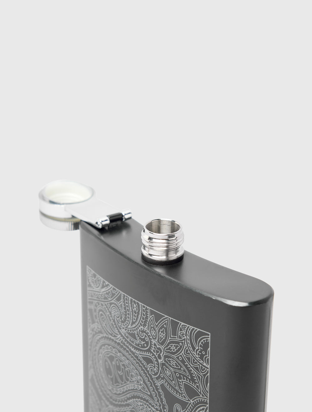 Black Paisley Hip Flask