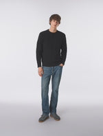 Black Marylebone Paisley Cable Knit Jumper
