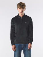 Black Kennedy Velour Polo