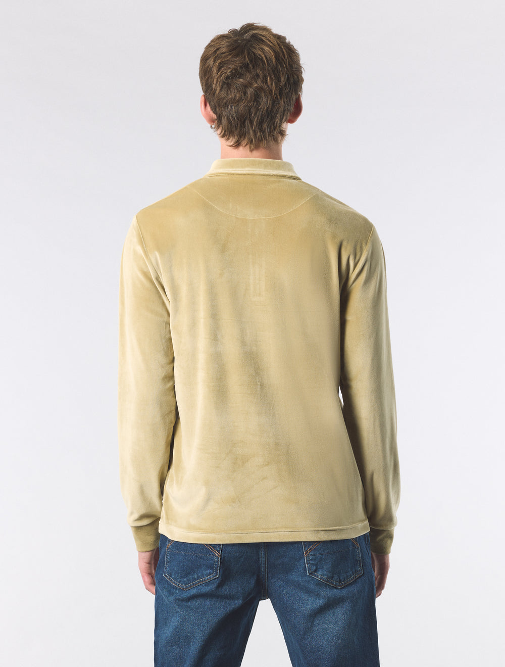 Taupe Kennedy Velour Polo