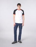 White Cadence Colourblock T-Shirt
