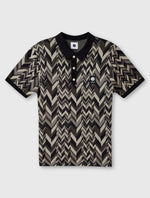 Black Starship Short Sleeve Knit Polo