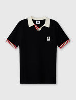 Black Stratosphere Short Sleeve Knit Polo