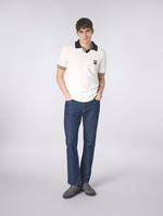 White Stratosphere Short Sleeve Knit Polo