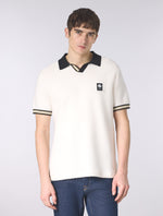 White Stratosphere Short Sleeve Knit Polo