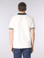White Stratosphere Short Sleeve Knit Polo