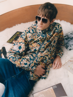Navy Bostall Printed Jacket