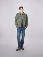 Dark Green Bostall Solid Overshirt