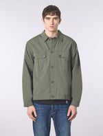 Dark Green Bostall Solid Overshirt