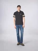 Black Stratosphere Sleeve Stripe Polo