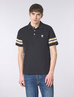Black Stratosphere Sleeve Stripe Polo
