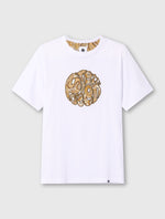 White Hermosa Paisley Logo T-Shirt
